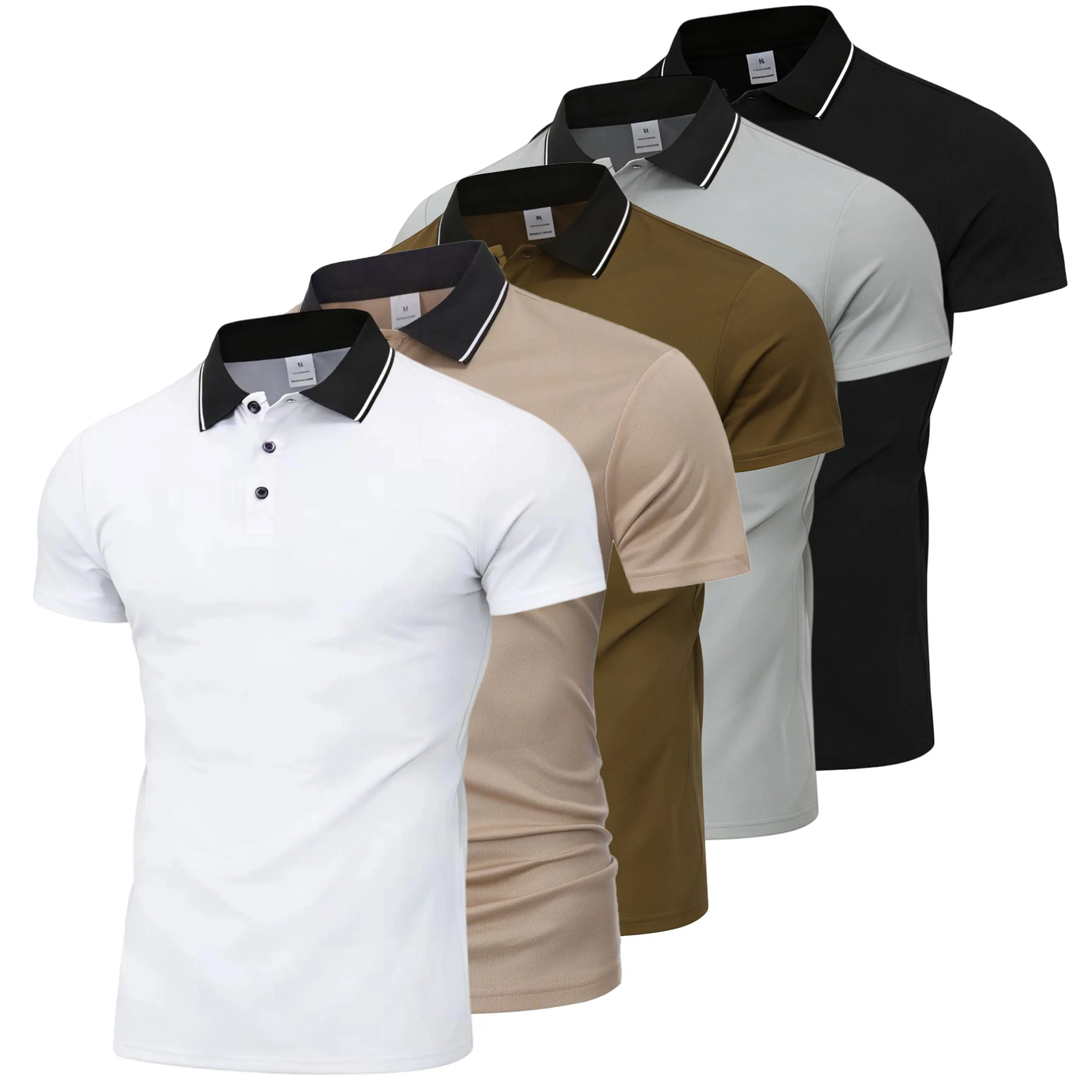 Men’s Summer Polo Shirt, Mesh Quick-Dry Short Sleeve, Slim Fit Business Commuter Top, Available in Multiple Colors