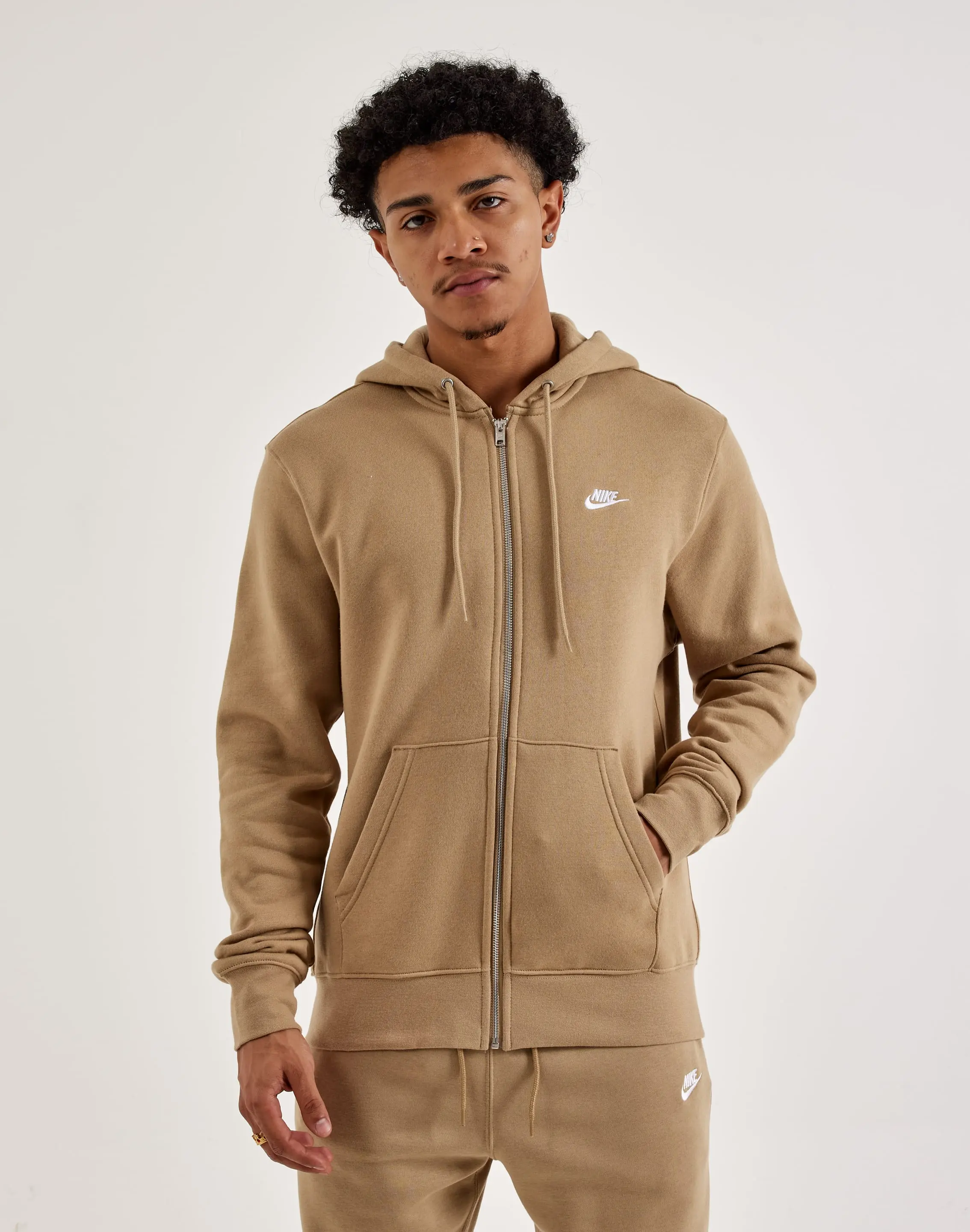 Mens Nike Club Full-Zip Fleece Hoodie