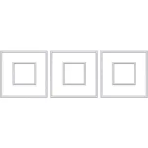 3 count Premade Wainscoting Panels Accent Wall Panels For Interior Wall Decor Easy DIY Build And Batten Chair Rail & Picture Frame Door Decor (20 x 20 + 10 x 10in)