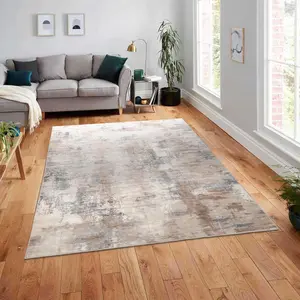 Abstract Fuzzy Area Rug , Neutral Modern Washable Carpet | Non-Slip Stain-Resistant | Large Rug for Living Room, Bedroom & Dining Room,4x6, 5x7, 6x9, 8x10, 9x12 Feet