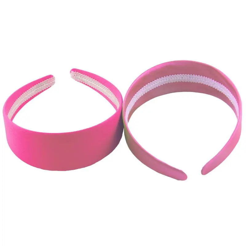 80's Neon Pink Satin Headband 12 PACK WS6668D