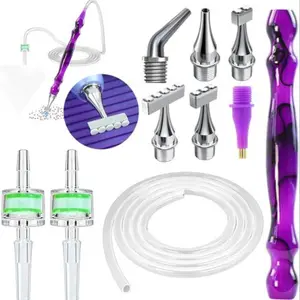 DIY Diamond Painting Vacuum Pen Tool Kit, Resin Dotting Pen with Stainless Steel and Plastic Heads, Filter Core Tube, Adult 5D DIY Tools