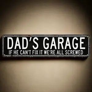 Dad's Garage Metal Tin Sign, Novelty Street Sign, Home Decor, Room Decor, Wall Decor, Decorative Wall Sign for Home Farmhouse Garage,Living Room Decor