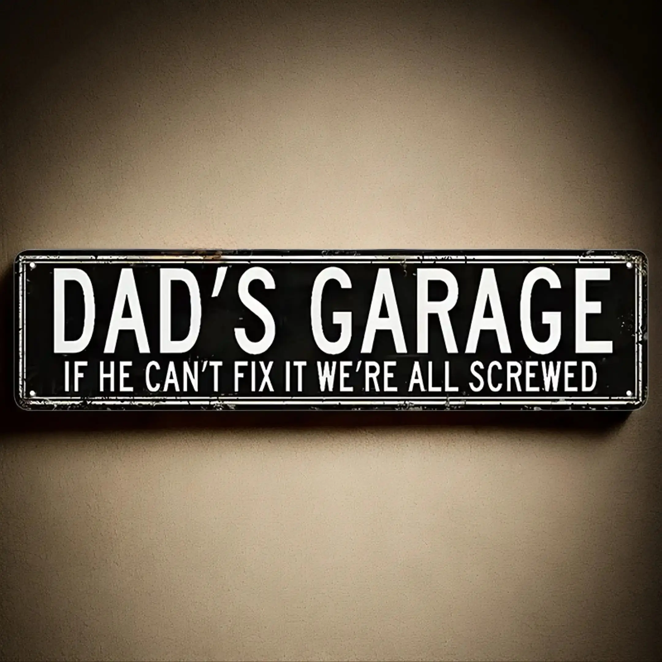 Dad's Garage Metal Tin Sign, Novelty Street Sign, Home Decor, Decorative Plaque, Decorative Wall Sign for Home Farmhouse Garage, Living Room Decor, Ho