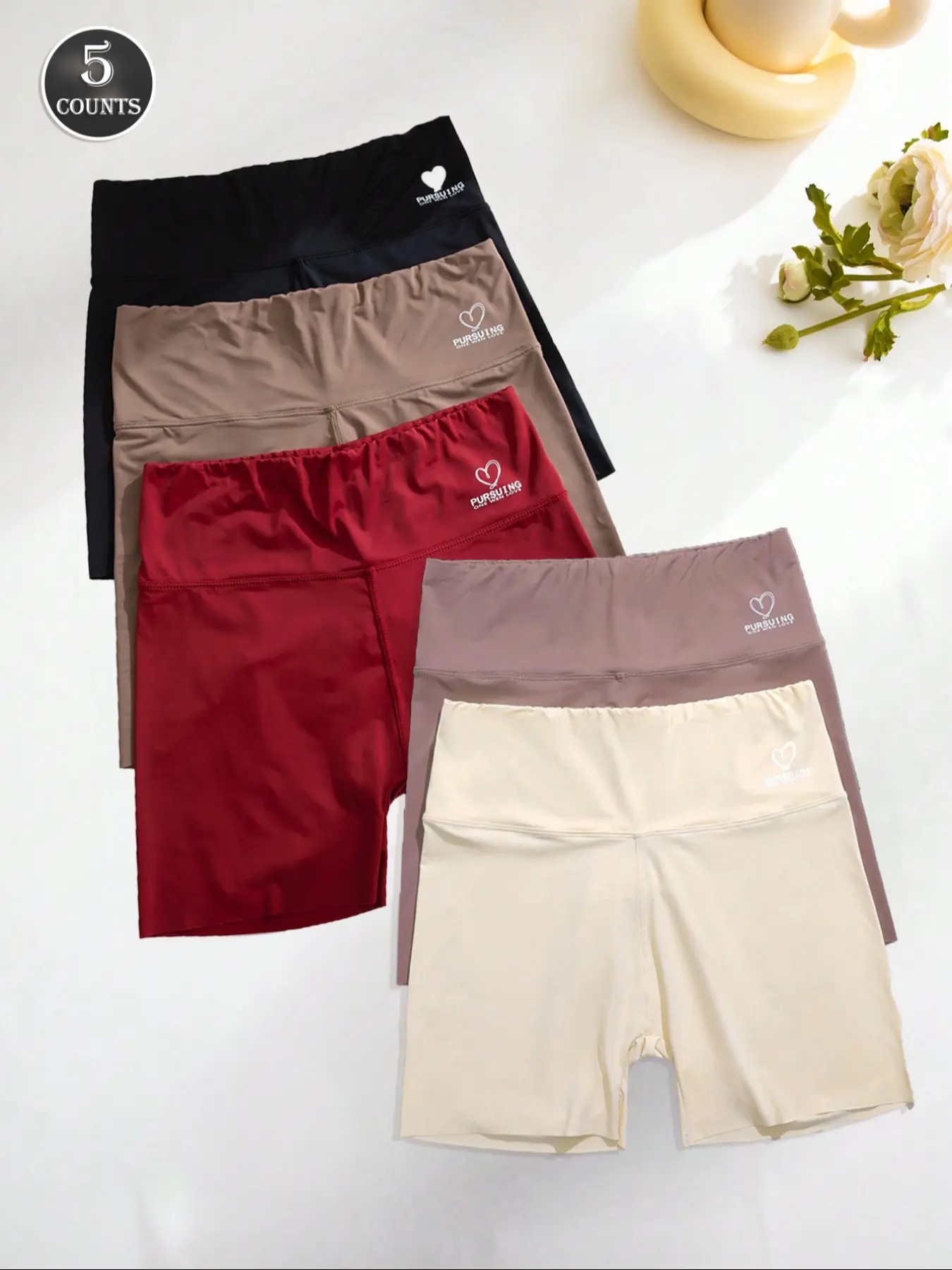 Women's High-Waisted Comfortable Anti-Slip Underwear Set, Breathable Soft Fabric Design, Ideal for Daily Wear & Active Use, Soft Breathable Panties