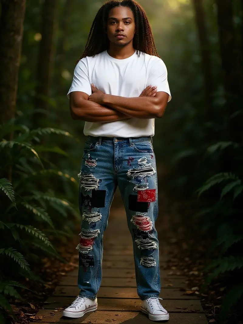 patchwork jeans kids - TikTok Shop