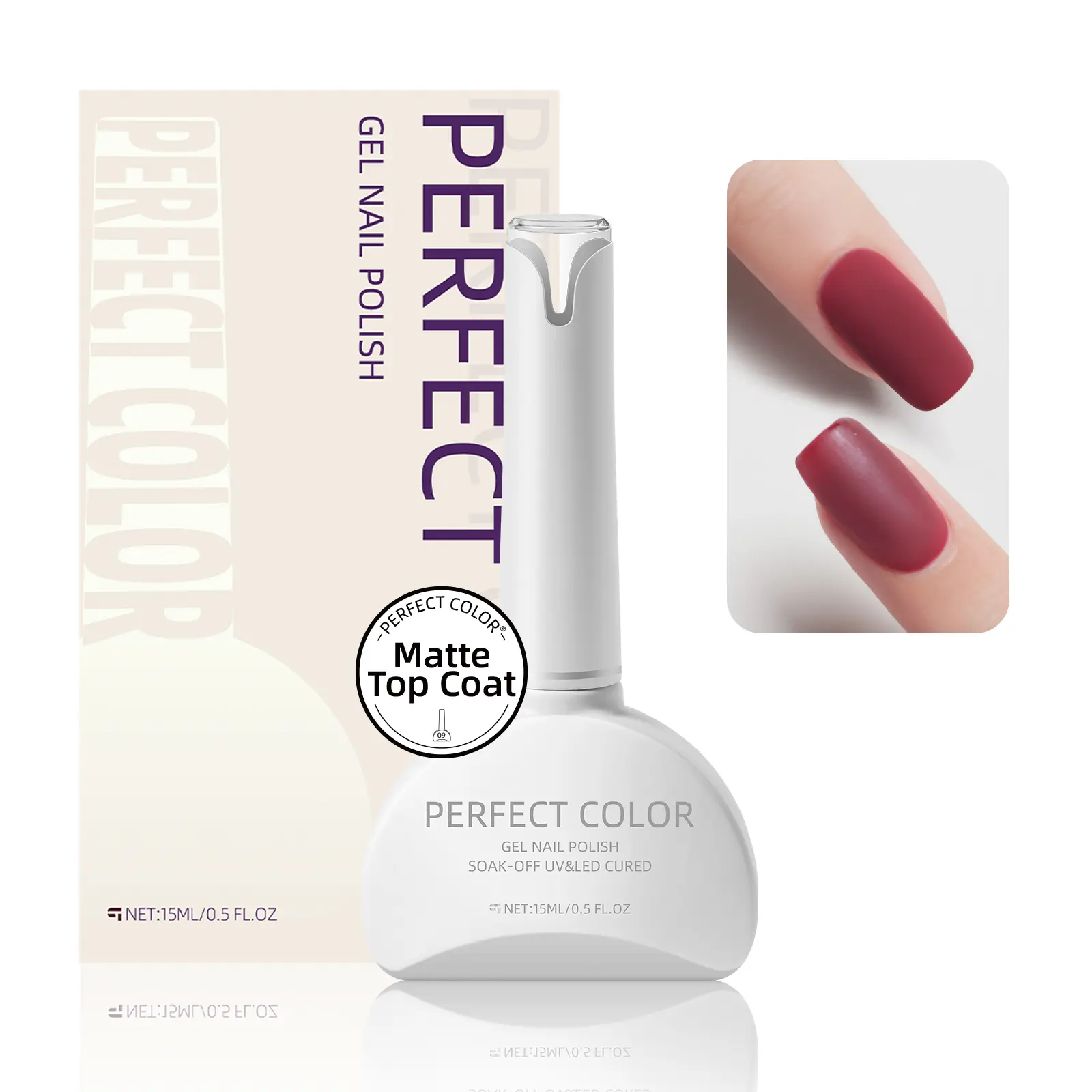 15ML Matte Top Coat Gel Nail Polish, Velvet Suede Finish, Long-Lasting Professional Nail Care Product, Anti-Scratch, Low Odor, UV Light Cure, Nail Art, Cosmetic