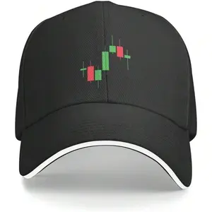 S&T Lightweight Polyester Baseball Cap With Forex Stock Market Crypto Trading Candlestick Design, Adjustable Snapback, Lightweight & Breathable For Outdoor Activities, Adjustable Baseball Cap| Technical Graph Design Cap| Durable Headwear, Baseball Ca