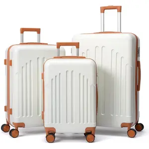【Summervibes】Ubesgoo Luggage Sets 3 Piece, ABS Hardside Suitcase Set with Double Spinner Wheels & TSA Lock for Travel Business, 3-Piece Set (20/24/28)