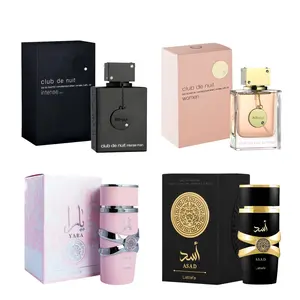 (4pc Bundle Pack) Armaf Club De Nuit Intense Man EDT + Club De Nuit Women 3.6oz + Lattafa Yara + Asad 3.4oz Perfume Spray