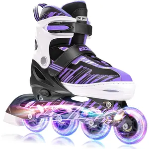 Adjustable Inline Skates Boys and Girls with Light up Wheels,Roller Skates for  Ages 4-12, Teen Skates for Beginner Outdoor and Indoor