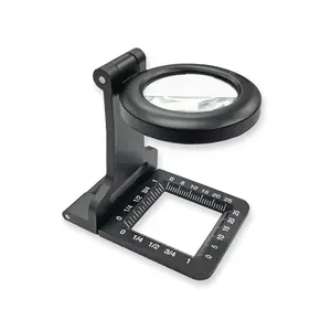 Carson Metal LinenTest 5x30mm Folding Loupe LED Magnifier with Measurements, Durable Metal Linen Tester for Crafters, and Detailed Inspections (LT-80)