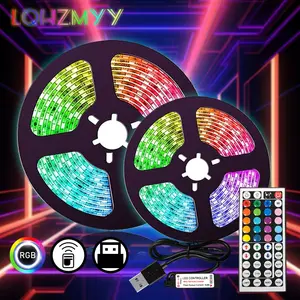 RGB LED Strip Light with Remote Control, USB Powered, Color Changing for TV Backlight, Vanity, Cabinet, Stage Lighting, Home Decor