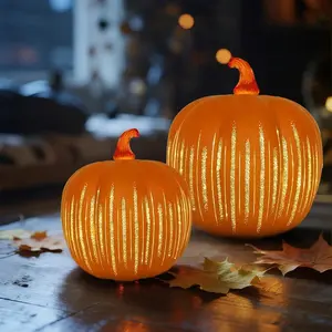 Halloween pumpkin lanterns, lanterns, luminous crystal pumpkins for home decoration, Thanksgiving and Christmas gifts (excluding Aaa batteries)