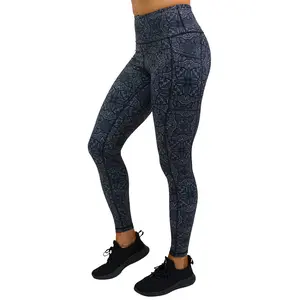 Zentangle Leggings Gym Outfit High Waisted Yoga
