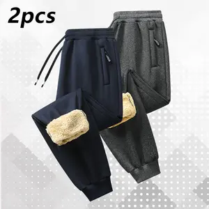 Fleece-lined pants come in a 2-piece set with a straight fit, comfortable lining, and ankle cuffs that won't chafe; slant pockets with zipper closures Casual Comfy Stretch tiktokshopspringglowup