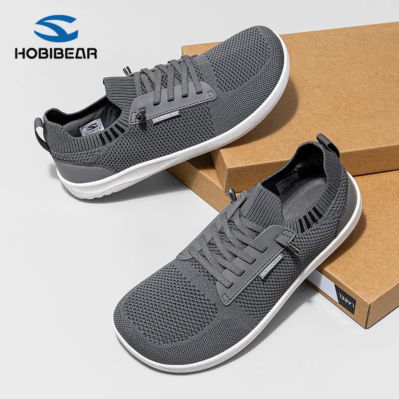 HOBIBEAR wide-headed shoes spring and autumn men's shoes outdoor casual sports shoes breathable fabric upper lightweight soft-soled walking shoes Sneaker Footwear