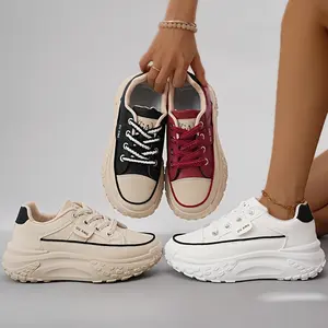 Women's Platform Sneaker, Fashion Platform Dad Shoes, Student Multi-Functional Leisure Sneaker, Breathable Lace up Sneaker