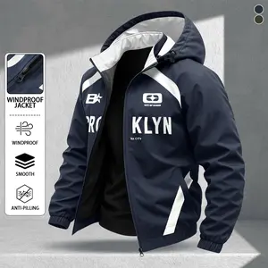 Men's casual hooded jacket, windproof and durable on the surface, versatile clothing suitable for casual wear, ideal for daily use and outdoor activities, all-season versatile jacket