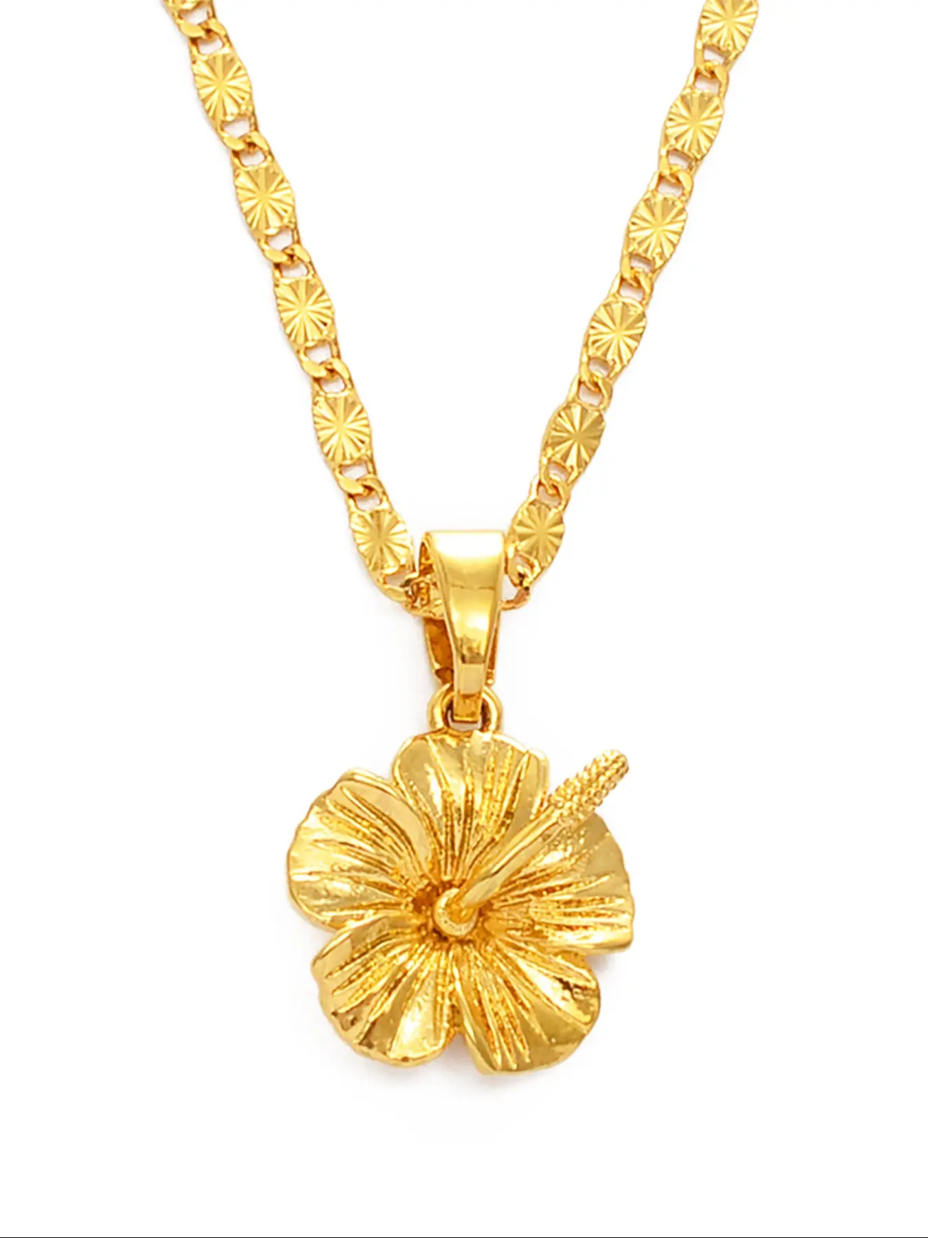1pc Hawaiian Hibiscus Flower Pendant Necklace Marshallese Puerto Rico Guam Micronesia Pohnpei Jewelry Boho Style Jewelry Trendy Jewelry Bohemian Flower Necklace Wedding Gifts