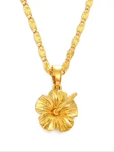 1pc Hawaiian Hibiscus Flower Pendant Necklace Marshallese Puerto Rico Guam Micronesia Pohnpei Jewelry Boho Style Jewelry Wedding Gifts