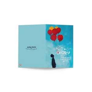 I'm Sorry Supportive Sympathy Card – Thoughtful 5x7 Apology Card by Artby.Haise