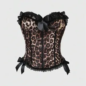 J-fashion Y2K Leopard Print Lace Patchwork Butterfly Decor Sexy Women Top - Comfortable Women's Wear - Womenswear Sleeveless Strapless Slim Style Square Neck Tops Striped Cropped razor back hyuna tank