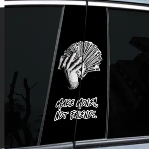 2-Piece Dazzling Gold Pattern Decals - High Gloss - Waterproof and Scratch Resistant - PVC-Stickers - Self-Adhesive Suitable for -b-Rods - Doorposts, etc. - Ideal for Vehicles - Car Decorative Sticker - Wall and Window Glass Decorations -