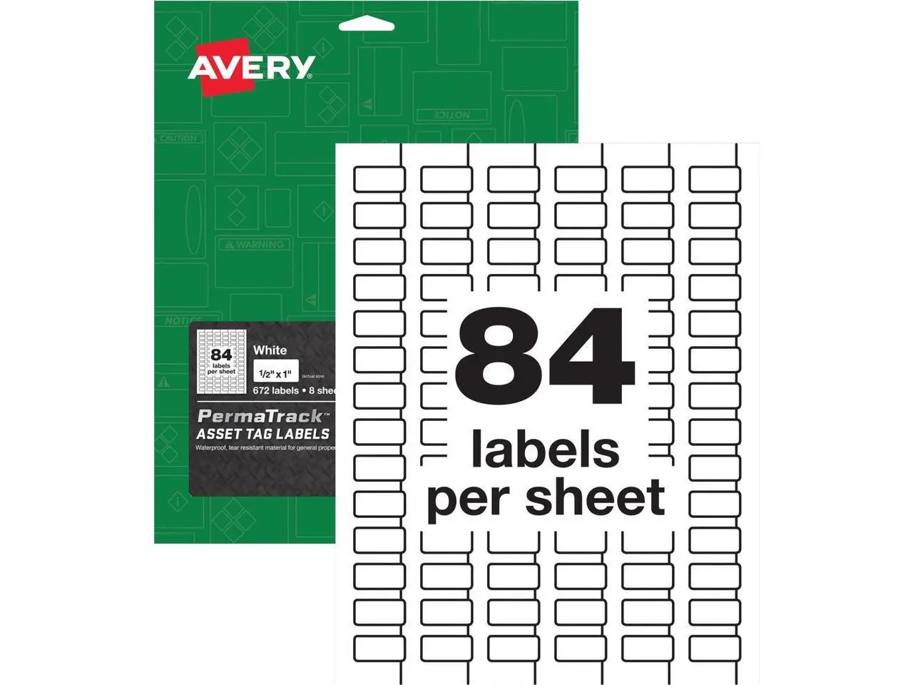 Avery® PermaTrack Metallic Silver Asset Tag Labels
