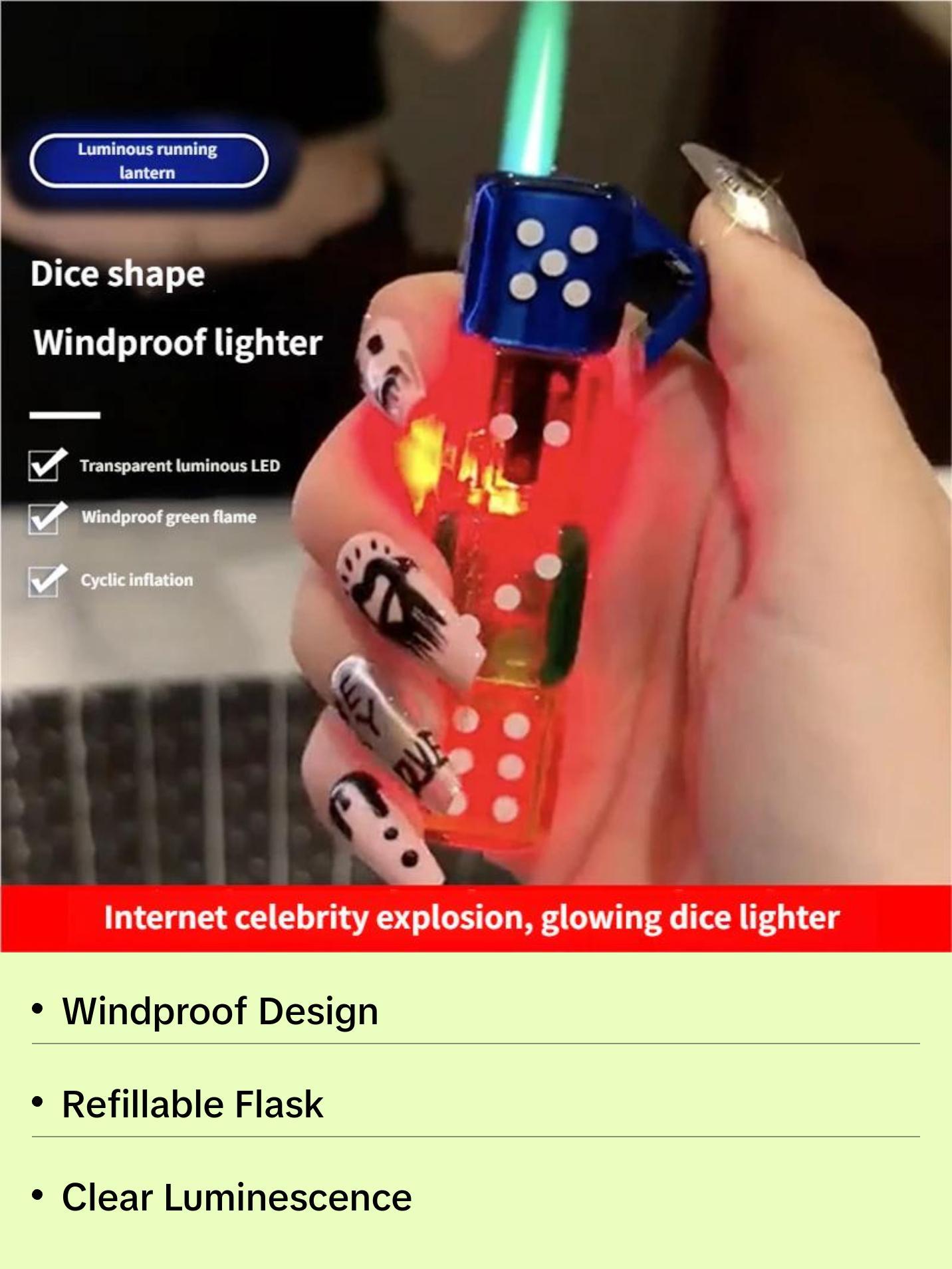 2026 Butane-Free Dice Lighter, Fun Stress Relief Toy, Multi-Purpose Kitchen & Outdoor Tool, Perfect for Candles, Ideal Holiday & Birthday Gift, Great for Party Games