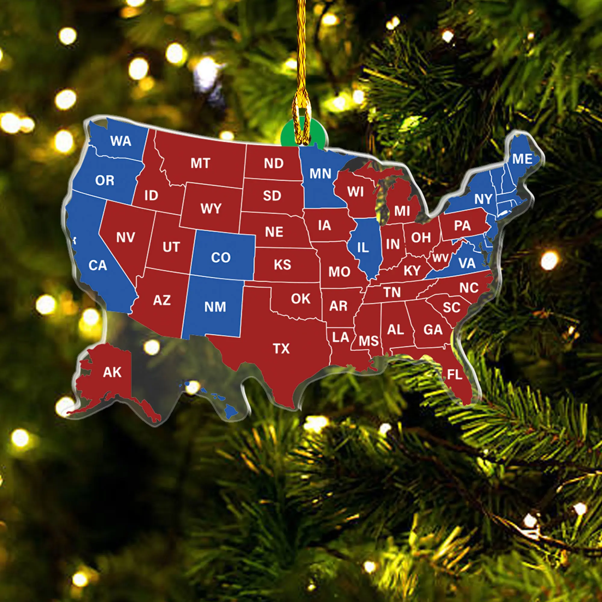 US Presidential Election 2024 Ornament, Trump Ornaments Gift, Trump Christmas Tree, Trump Won Deconation, Trump 45 47 President Ornament