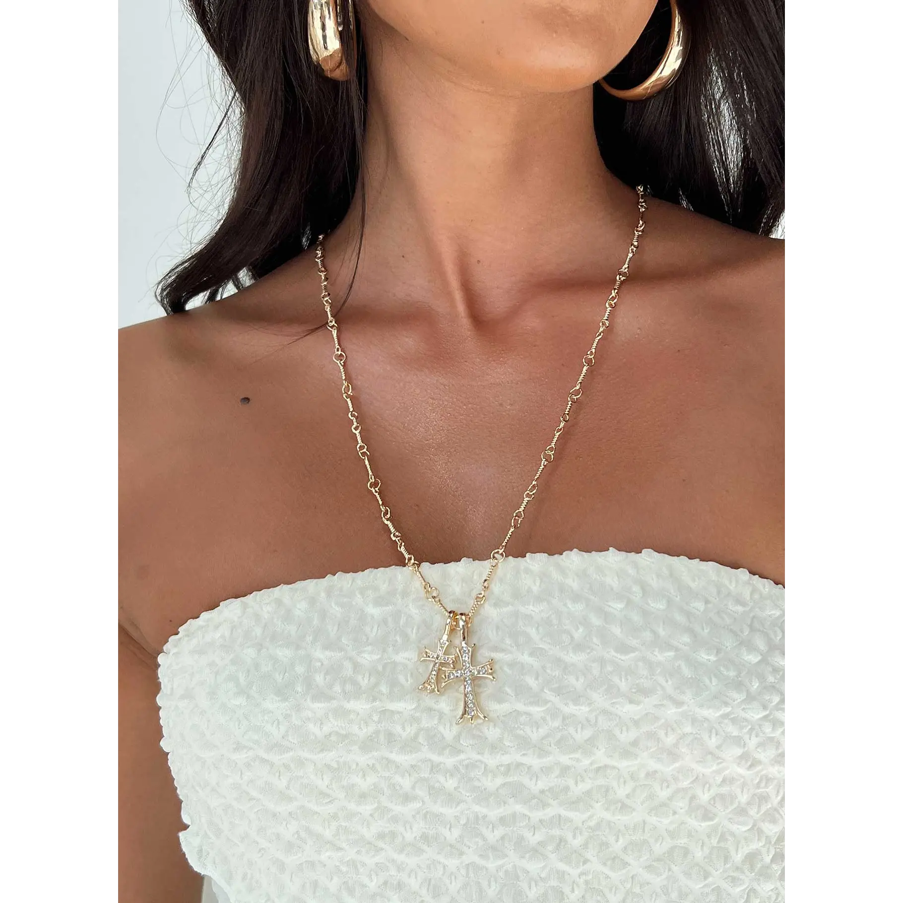 Curtis Cross Necklace Gold