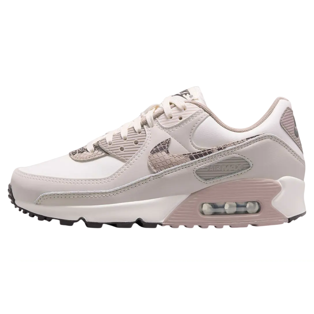 Nike Air Max 90 Light Pink Snakeskin Women's Perfect Casual Daily Lifestyle Sneaker Fashion Footwear Gym Walking Shoe Running Sneaker Girl