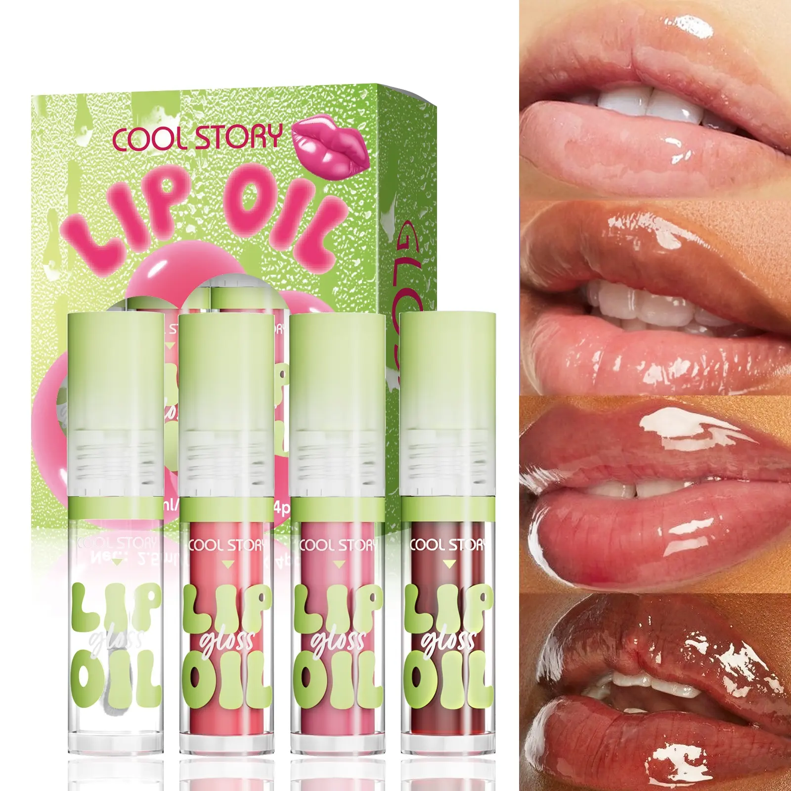 Coolstory8 Glossy Plump Lip Oil Lip Treatment Moisturizing Lip Balm Hydrating Fall Winter Lip Care, Lip Plumping, Daily Lip Moisturizer, Lip Care Routine, Glossy Lip Balms