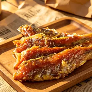 Smoky BBQ Flavored Dry Crunchy Yellow Croaker, High-Protein Unique Snacks, Canned Packaged Pantry Food