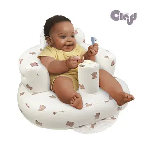 Inflatable Baby Seat 3+ Months, Built-in Air Pump Baby Seat for Kids, Toddler, Blow-up Baby Chair with Back Support, Breathable Cover, Newborn Baby Essentials, Toddler Items, Baby Carrier Alternative, Baby Essentials & Baby Items