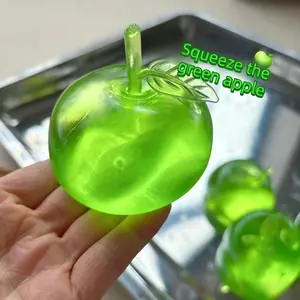 Apple Squishy Toys 2-Pack, Round, Soft Squeeze Stress Relief Set for Adults & Kids, Super Slow Rising Mochi Sensory Toy, Sensory Stress Reliever, Anxiety Calming Fidget Pack, Birthday Party Idea for Children, Decompression Squeeze