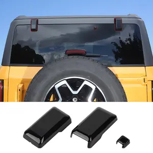 Car Exterior Decoration Rear Tailgate Glass Hinge Cover, Windshield Wiper Nozzle for Ford Bronco 2021+