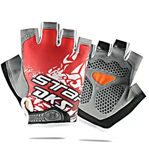 Unisex Half Finger Cycling Gloves Silicone Non-Slip Palm Shock Absorption Breathable Mesh Bike Gloves for Mountain Road Biking Outdoor Sports