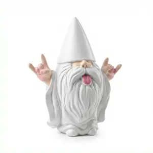 Funny Rock 'n' Roll Garden Gnome Statue, Durable Resin Outdoor Figurine, Weather-Resistant Whimsical Garden Sculpture, Unique Decorative Garden Statues for Patio, Yard, Lawn & Porch, Quirky Housewarming Gift Idea