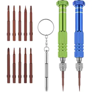 13 in 1 Eyeglasses Repair Kit Glasses  Precision Glasses Screws Repair Kit with 10  Tips for Glass, Sunglasses, Watch, Phone, Laptop, , Electronics