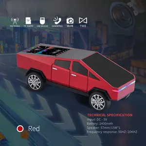 2026 personalized truck model speaker, dynamic color screen subwoofer wireless Bluetooth speaker, designed for car/truck/home/vehicle/party/outdoor model cars, suitable for various scenarios, Type-C interface, FM/TV tuner compatibility