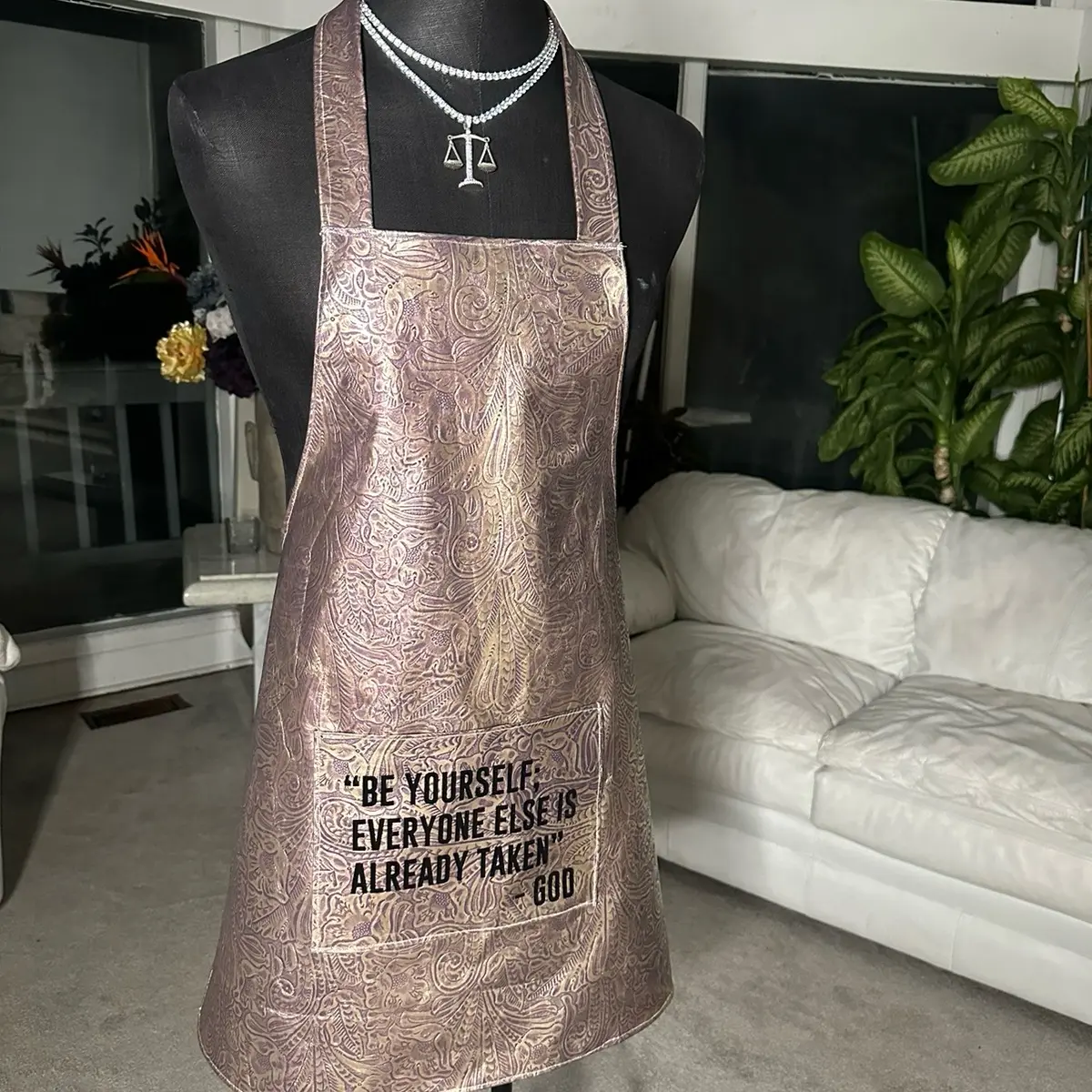 God Said Couture Leather Aprons   (Waterproof Kitchen Personal Hair Stylist)