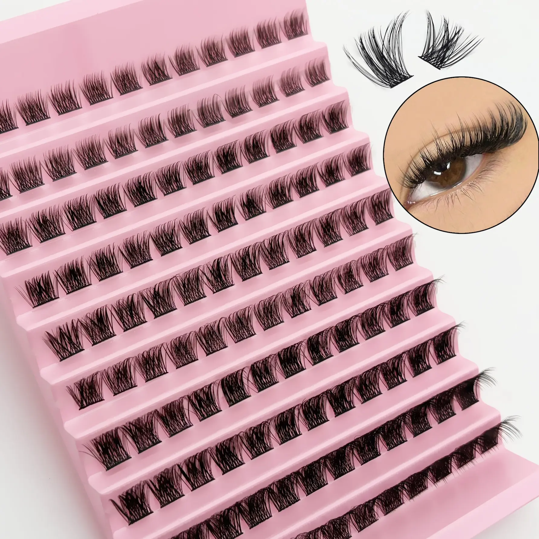 Lash Clusters 120pcs, Cluster Lashes 8-16mm, Wispy Individual Lashes, Natural Look, D Curl, Fluffy, DIY Eyelash Extension, Diy False Eyelashes, Cosmetic False Lashes