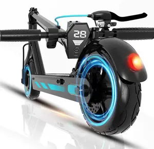 Fast 28Mph Electric Scooters 21-28 Miles Long Range 500W Motor 8.5"/10" Tires Cruise Control Dual Braking Foldable for Adults with Seat and Basket Smart Self-Balancing Unicycle Lightweight Folding Bike All-Terrain Powerful Dual-Suspension App-Controlled U
