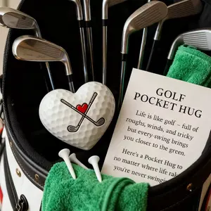 Heart-Shaped Golf Ball Marker, Golf Position Indicator, Creative Fan Gift, Golf Pocket Hug Heart Shape, Unique Golf Accessory, Golf Supply