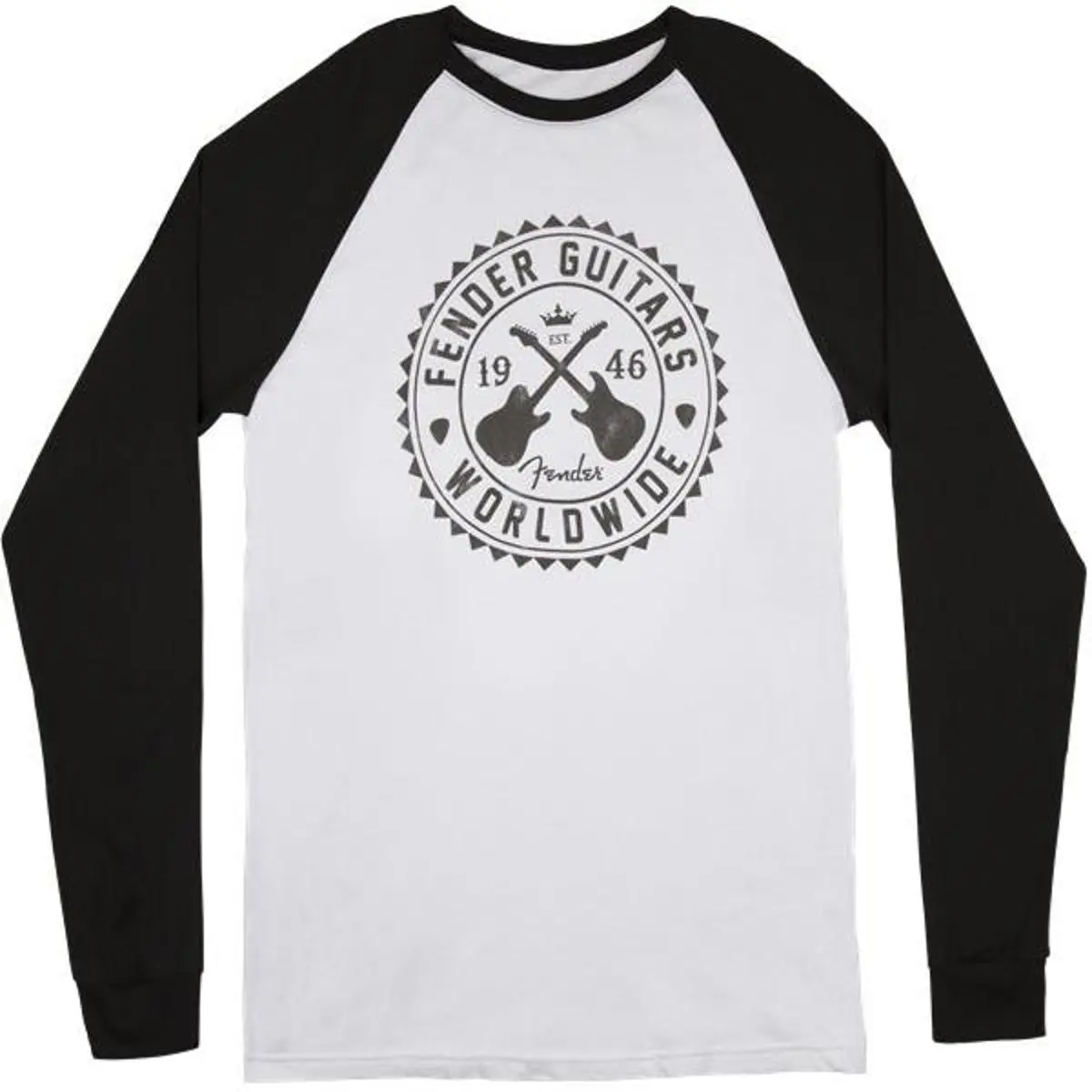 Fender Men's Seal T-Shirt, Classic Raglan Graphic Top in Soft, Breathable Fabric for Casual Day Wear, Tops, Menswear