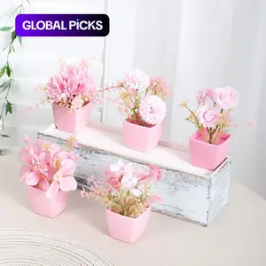 Artificial Potted Succulent, Mini Faux Potted Succulent, Decorative Plants for Home Office Desktop, Home Decor Supplies, Fruit, Artificial Potted Flower #GLOBAL PICKS