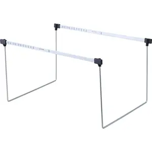 212 MAIN Adjustable Stainless Steel Frame Hanging File Frame (Pack of 2) - Office Filing Storage, Document Organizer, Paper Organizers, Desk Stationery Holder