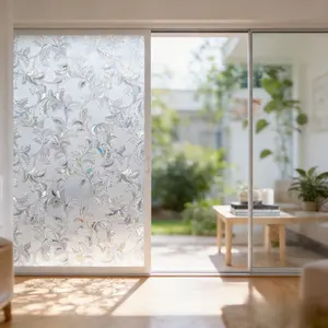 Privacy Window Film, Adhesive-Free Static Suction Glass Sticker, Soft Light Filter, UV Protection, Easy Install Remove, Bathroom Bedroom Use, Window Privacy Films